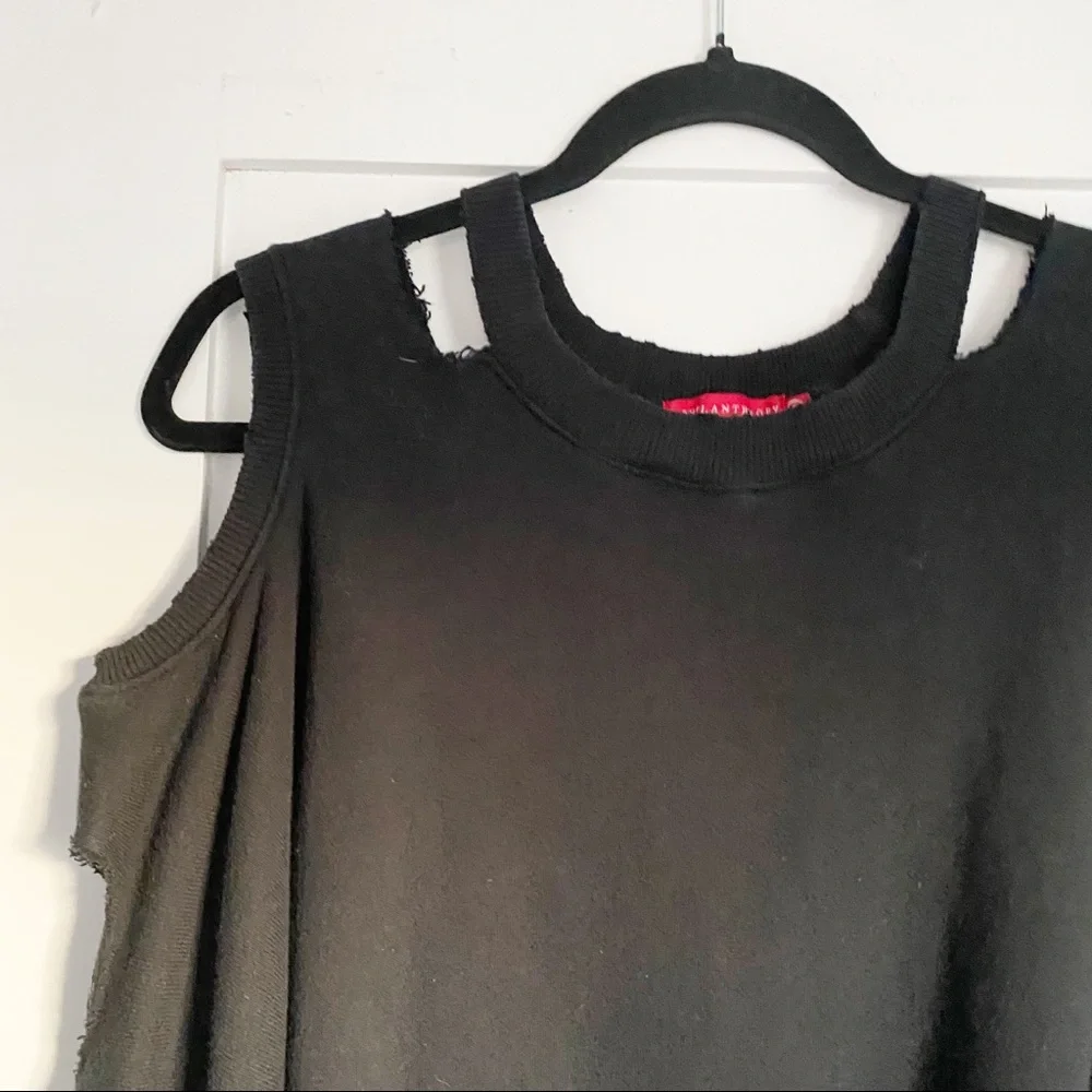 n: Philanthropy Black Cut-Out Sweatshirt - Picture 8 of 8